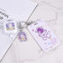 Fycyko Compatible with AirPods 2 Case Clear Cute Cartoon Rabbit Keychain Protective Cover Space Astronaut Purple Pattern Card Cover Credit Card ID...