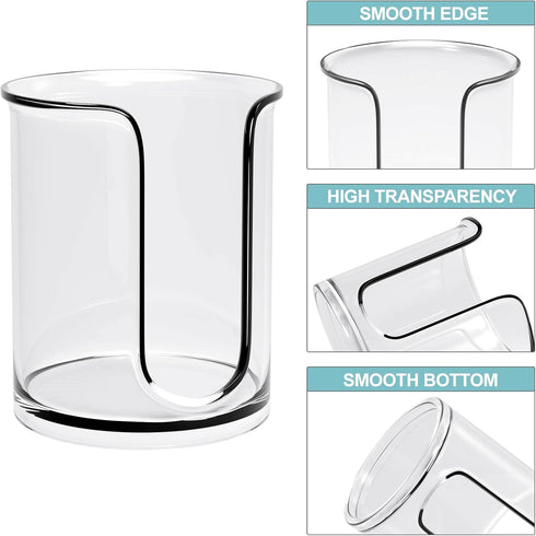 Bathroom Cup Dispenser 5 oz Countertop,2 Pack Mouthwash Cup Holder for Bathroom,PC Small Disposable Cup Holder for 5oz Paper Cups and Mouthwash Cu...