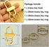 Brass Key Chain with 3 Rings - Keychain Hook by Pressing Side Button Slide Up and Down to Lock Buckle for Keys...