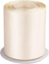 4" Inch Double Faced Satin Ribbon Ivory Solid Polyester Craft Ribbon - 25 Yards Perfect for Gift Wrapping, Crafts, Wreath, Wedding Party Ceremony ...
