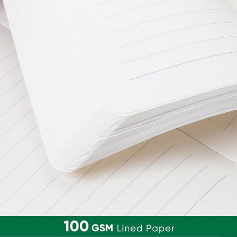 A5 Lined Journal Notebook, Leather College Ruled Notebook with 100gsm Thick Lined Paper, 5 inches x 8.25 inches, Hardcover, Inner Pocket-Dark Gree...
