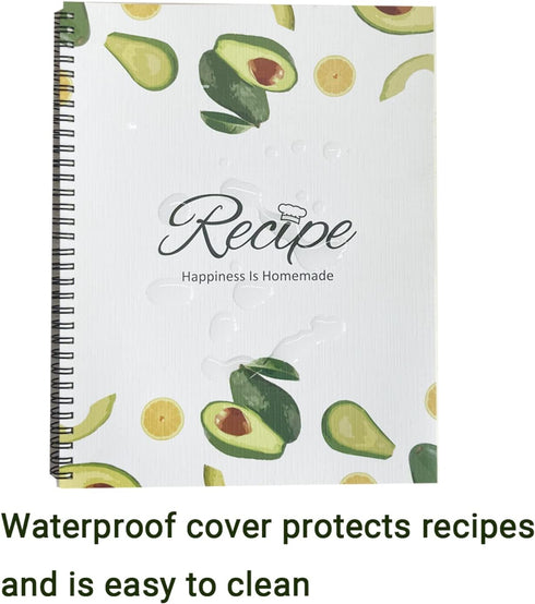 1 Pack 8.5" x 11" Recipe Book to Write in Your Own Recipes, Blank Recipe Notebook, Spiral Cookbook Recipe Journal Notebook Include 120 Recipes Pag...
