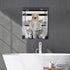 Golden Retriever Canvas Wall Art Black and White Funny Pictures Farmhouse Bathroom Wall Decor Dog Sitting in Toilet Painting for Toilet Bathroom D...
