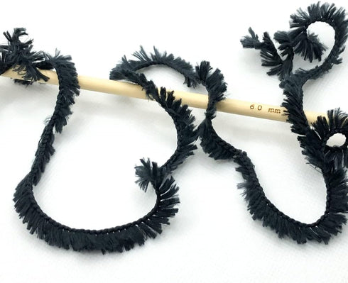 Plush Faux Fur Bulky Yarn, Super Soft Fluffy Fuzzy for Knitting Crocheting Crafting, 100 Gram (3.53 Ounces) 109 Yards (100 Meters) (Charcoal Black...