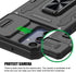 for Samsung Galaxy A15 5G Case, Shockproof Phone Case & Sliding Camera Cover & Ring Holder Kickstand with Screen Protector for Samsung Galaxy A15 ...