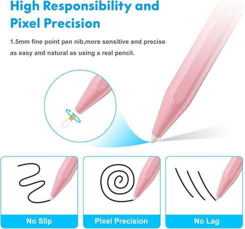 Stylus Pen for iPad with Palm Rejection Compatible with iPad Air 11/13 M2, iPad Pro 11/13 M4, iPad 10-6th Gen, iPad Air 5-3, iPad Pro 11/12.9, iPa...