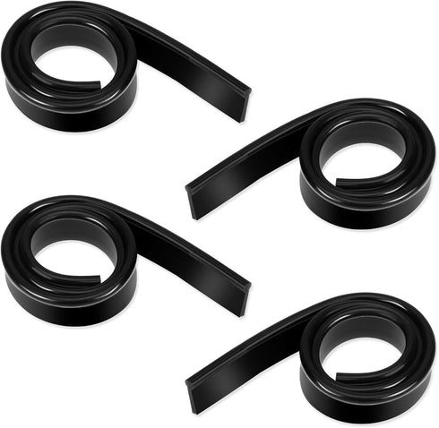 Jeffdad 4Pcs Rubber Squeegee Replacement Blades, 18" Professional Cut-to-Size Replacement Rubber Squeegee Blade Black Squeegee Scrubber for Window...