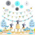 Newmemo Elephant Cake Toppers Balls Cake Decorations with Mini Elephant Blue Crown Cake Picks for Boy Girl Baby Shower Birthday Party Decorations...