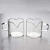 BCnmviku Shot Glasses Espresso Parts Double Spouts Milk Cup Clear Glass (Clear Glass-2Pack)...