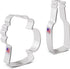 Ann Clark Cookie Cutters Cocktail Cookie Cutters 2-Pc. Set Made in the USA, Beer/Soda Bottle, Beer Mug/Stein...