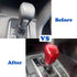 Carbon Fiber ABS Gear Shift Knob Cover Trim Fit for 10th Gen Civic Automatic Transmission Honda Civic Sedan 2016 2017 2018 2019 2020 2021(Red)...