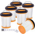 6 Pack WV201 Fiters Replacement for Shark Wandvac ION W1 S87 Handheld Vacuum Filter Replacement WV200, WV201, WV205, WV201BK,WV220, Compare to Par...