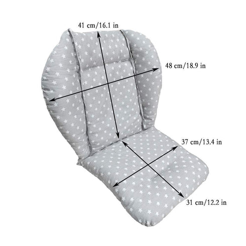Twoworld High Chair Cushion, Large Thickening Baby High Chair Seat Cushion Liner Mat Pad Cover Breathable (Fashion Gray)...