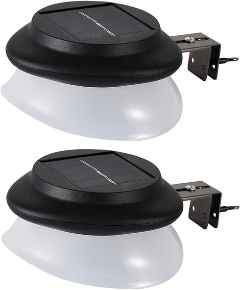 Solar Gutter Lights Outdoor, 9 LED, Super Bright, Waterproof, Wireless Security for Garden, Wall, Yard, Deck...