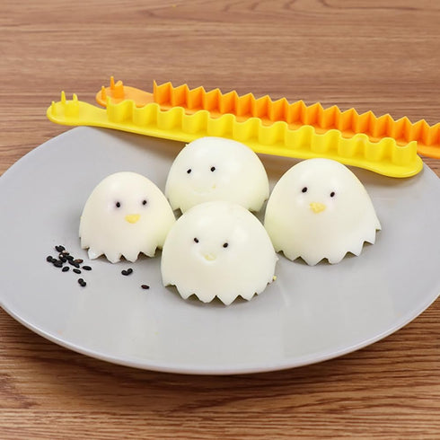 4 PACK Fancy Cut Eggs Cutters, Fancy Cooked Eggs Cutter Multi-functional Household Egg Cut Flower Shaper, Exquisite Kitchen Accessories, Easy to C...