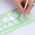Giantree Circle Templates Measuring Ruler, 2Pcs Circle Stencil Geometry Ruler Geometric Drawing Stencil Ruler Digital Drawing Set for Office and S...