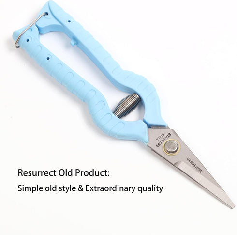 Sharp Serrated Floral Shears, Garden Snips and Pruners Stainless Steel Blades, Precision Pruning Snips, Straight Garden Snippers for Trimming Frui...