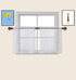 Warm Home Designs Pair of 30 x 36 Short White Kitchen Curtains with Thread. Use Our Boho Cafe Curtain Tiers as RV Window or Basement Curtains or B...