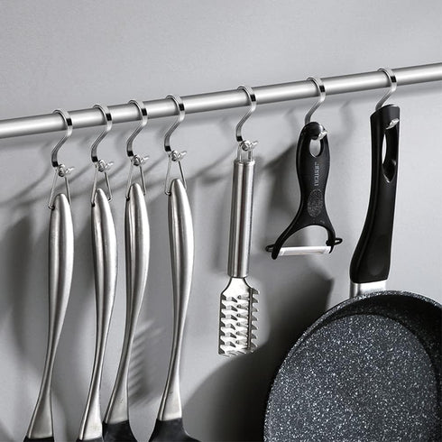 Heavy Duty S Hooks,Stainless Steel S Shaped Hook for Hanging Pots and Kitchenware, Utensils,Clothes, Bags, Cups,Towels, Plants-3.7 inch,8 pack...