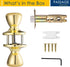 home improvement direct Passage Door Knobs for Hallway and Closet Door, Keyless Non-Locking Interior Door Knob Handle in Polished Brass...