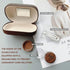 CARUNCOO Wood Grain Contact Lens Case Compact Eye Contact Case for Travelling Portable Contact Box with Mirror Rectangle?Cute Colorful Especially ...