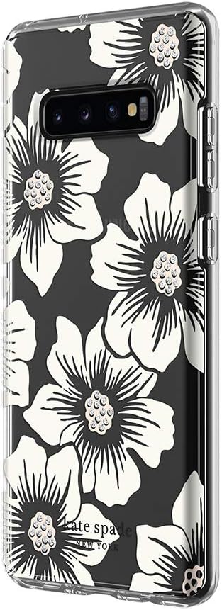 Kate Spade Defensive Hardshell Case for Galaxy S10 Plus - Hollyhock Cream/Clear...