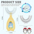 Kids U Shaped Toothbrush Cute Silicone Manual U Shaped Toothbrush Kids 360°Oral Teeth Cleaning Three Sided Toothbrush for Kids Toothbrushes U Shap...