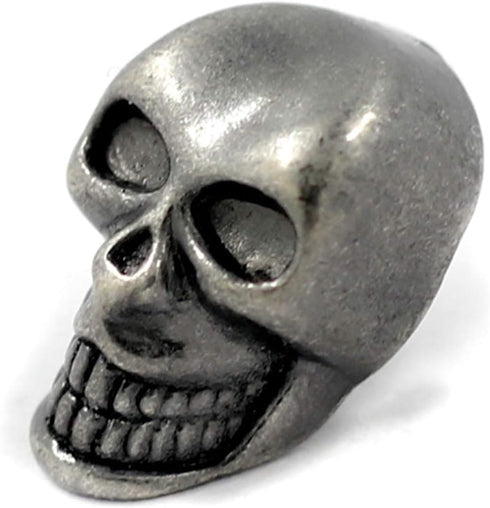 Bezelry 12 Pieces Small Skull Gray Silver Buttons. 16mmX10mm. (Gray Silver)...