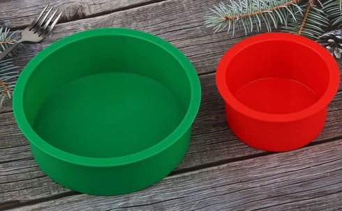 Round Silicone Pan Set - 6 Pack 4 - 6Inch Baking Cake Mold, Quick Release Baking Pans for Muffin, Cupcake, Layer Cake, Cheese Cake, Rainbow Cake a...