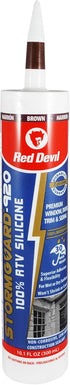 Red Devil 078040 StormGuard 920 100% RTV Silicone Window and Door Sealant, A Water-Resistant Adhesive for Interior and Exterior Use, 10.1 oz. Tube...