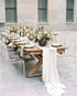 10Ft 1 Piece White Chiffon Table Runner 27x120 Inches Sheer Chiffon Fabric Bridal Party Romantic Wedding Reception Decorations...