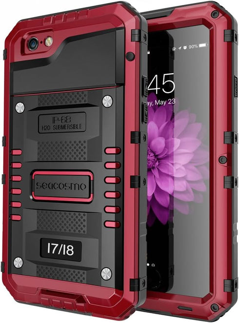 seacosmo Case for iPhone SE 2020, iPhone 7/8 Waterproof, Full Body Protective Shell with Built-in Screen Protector, Military Grade Rugged Heavy Du...