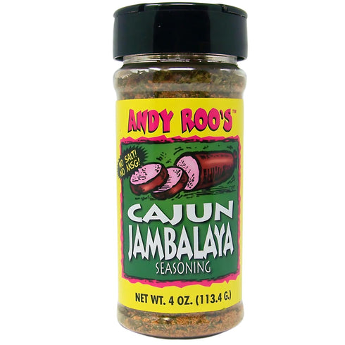 Andy Roo's Salt-Free Cajun Jambalaya Creole Seasoning, 4 Ounce Shaker...