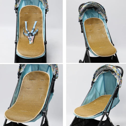 Universal Baby Stroller Cooling Seat Liner Vine Baby Stroller Cool Mat Breathable Baby Pushchair Mat Stroller Seat Pad Liner Summer Seat Cooler Ma...
