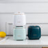 Plastic Trash can Creative Mini Desktop Trash can, with lid Small Home Office Cleaning Trash Button Desktop Storage bin, with 50 Trash Bags (Light...