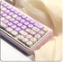 PBT Cute Bunny MOA XDA Round Purple keycap Set for Girl Kids Custom Keyboard for Gateron Kailh Cherry Mx Switches ANSI Layout Mechanical Custom Ke...
