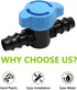 15 Pieces Drip Irrigation 1/2" Barbed Valve Fittings,Shut Off Valve Connectors for 1/2 Inch Drip Irrigation Tubing (.570-.620" ID) Drip Line Parts...