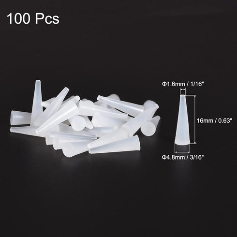 MECCANIXITY Silicone Rubber Tapered Plug 1/16" to 3/16" Solid for Powder Coating, Painting, Anodizing, Plating, Sandblasting 100 Pieces...