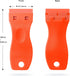 FOSHIO 2PCS Orange Plastic Razor Blade Scraper Tool and 100PCS Orange Plastic Blades for Gasket Remover, Sticker Remover, Labels Decal and Adhesiv...