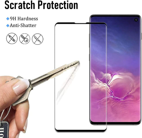 Galaxy S10e Screen Protector?2+1 Pack?Camera Lens Protector Fingerprint Compatible Full Coverage 9H Hardness Tempered Glass Screen Protector for S...
