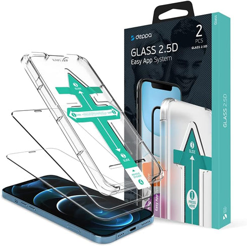 Deppa [2 Pack Screen Protector for Iphone 12 Pro Max (6.7') Tempered Glass Film | Easy Installation | 9H Hardness | Scratch Resistant | Anti-Finge...