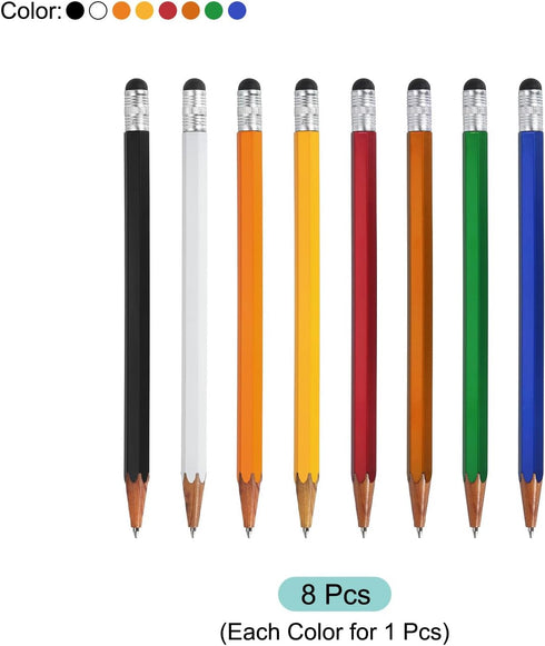 MECCANIXITY 8pcs Stylus Pen Ink Ballpoint Pen Gift for Men 2 in 1 Universal Pens with Stylus Tips for All Capacitive Touch Screen Device...