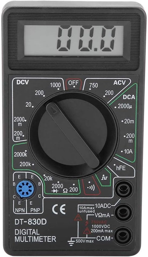 Digital Multimeter Tester, Volt DT830D Digital Multimeter Autoranging, Continuity Measurement for Transistor Testing Buzzer Measurement Diode Test...