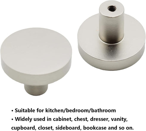 2 Pack Cabinet Knobs, Mushroom Round Zinc Alloy Dresser Drawer Closet Wardrobe Bookcase Pulls Handles, Modern Copper Kitchen Bathroom Bedroom Furn...