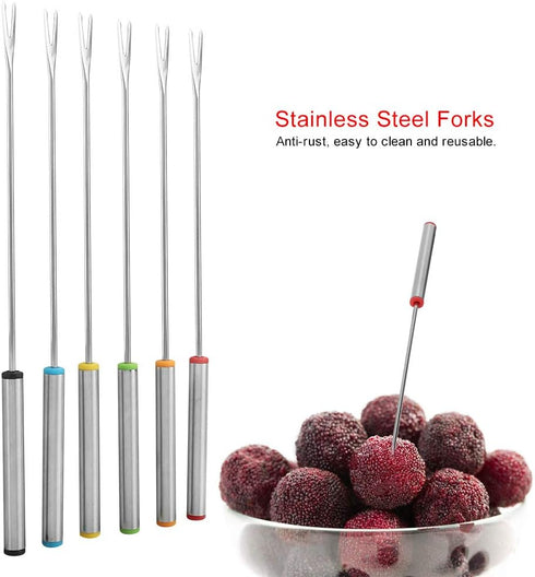 Fondu Fork Set, Fondue Forks, Chocolate Fork Fondue Tools Stainless Steel Fondue Forks, Cheese Fondue Forks Chocolate Dipping Fork for Chocolate F...