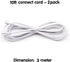 T5 T8 Extension Cords, 10 ft 3 Meter Connector Cord, 3-Prong Extended Power Cable for Integrated LED Tube Light, Single LED Shop Garage Light Fixt...