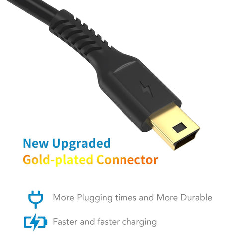 3ft Mini USB Cable, Standard USB 2.0 to Mini B Male Charger Cord Durable USB Mini to USB Charging Cable Compatible with PS3 Controller, MP3 Player...