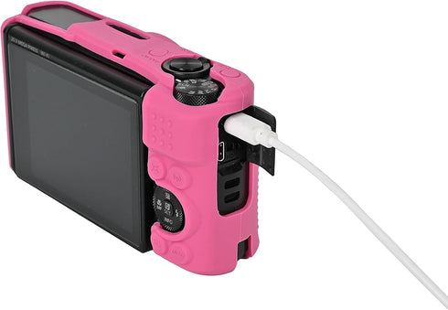 SX740 Camera Case, BMAOLLONGB Fullbody Thin Lightweight Silicone Camera Skin Body Rubber Cover Case for Canon PowerShot SX740 SX730 (Rosered)...