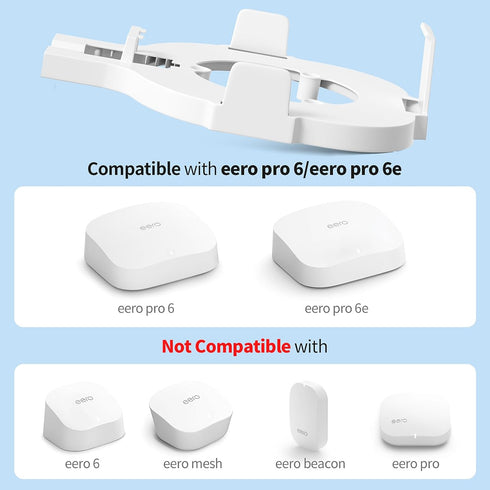 Relassy Wall Mount Holder for eero Pro 6e/Pro 6, Outlet Wall Stand Bracket Compatible with eero Pro 6e/Pro 6 Mesh Wi-Fi System Extender Router (1 ...