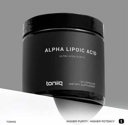 Toniiq 1000mg Ultra High Strength Alpha Lipoic Acid Capsules - Highly Purified 99%+ USP Standard - 120 Capsules ALA Supplement...